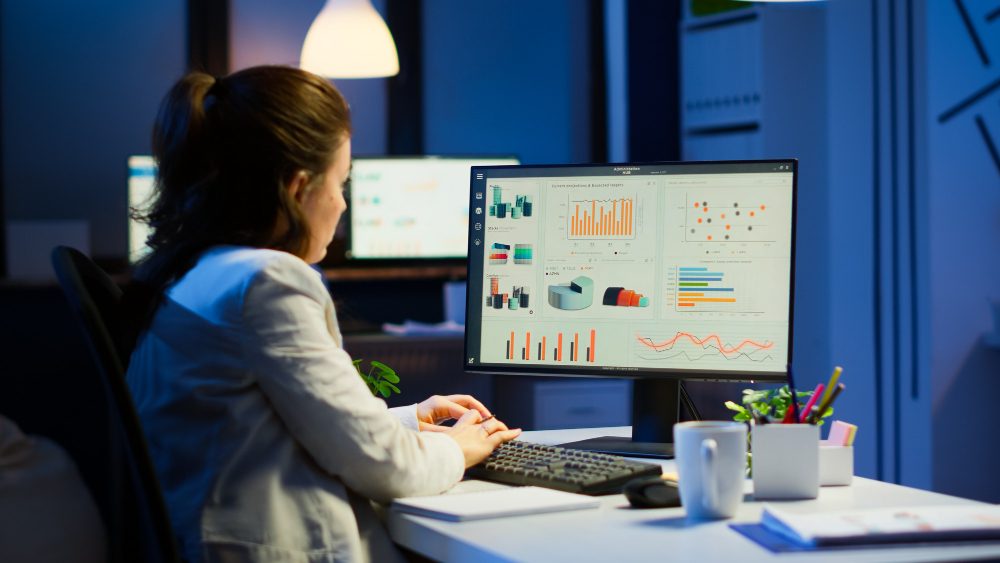 Modern project management dashboard with metrics